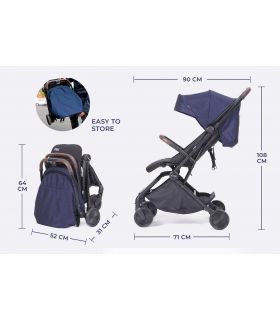 Poussette compacte Lidoo One Bleue