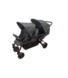Poussette 3 places Lidoo H3E + Ergondrive Full Black