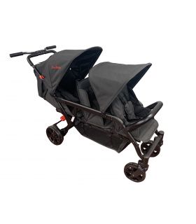 Poussette 3 places Lidoo H3E + Ergondrive Full Black
