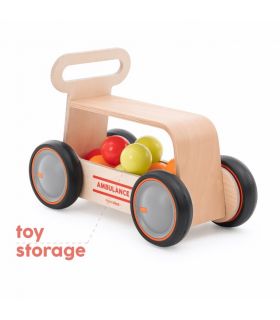 Drive Me Wood Ambulance Mamatoyz - Naturel