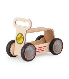 Drive Me Wood Ambulance Mamatoyz - Naturel